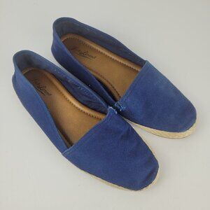 Lucky Brand Dexie Blue Canvas Espadrille Flat 9.5